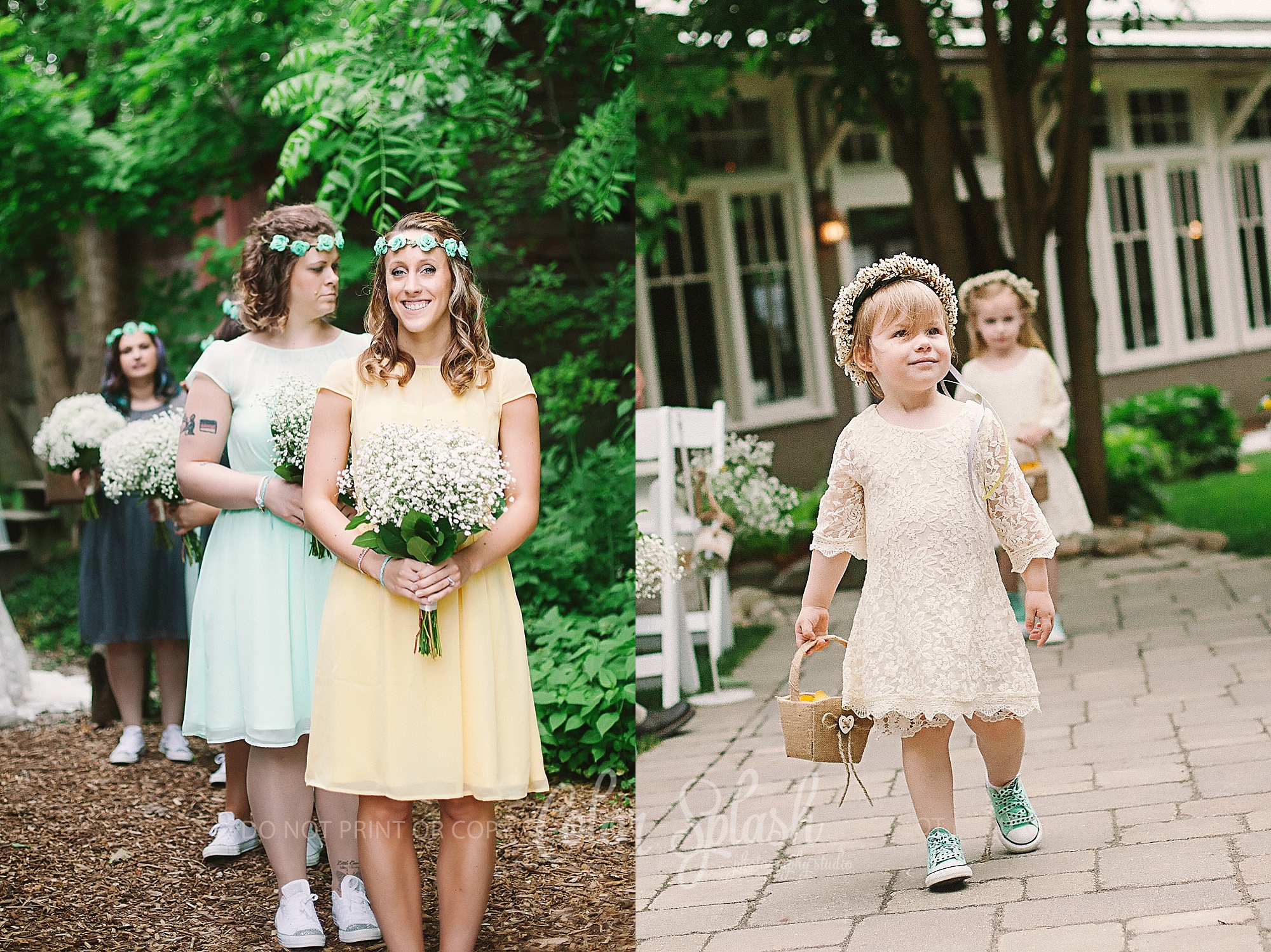 mint yellow gray wedding colors