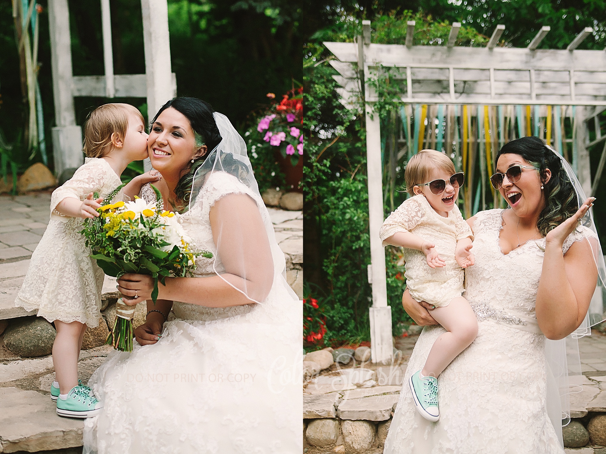 miniature bride, flower girl